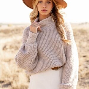 NWT Joyfolie Kenzie Sweater in Heather Oat XL